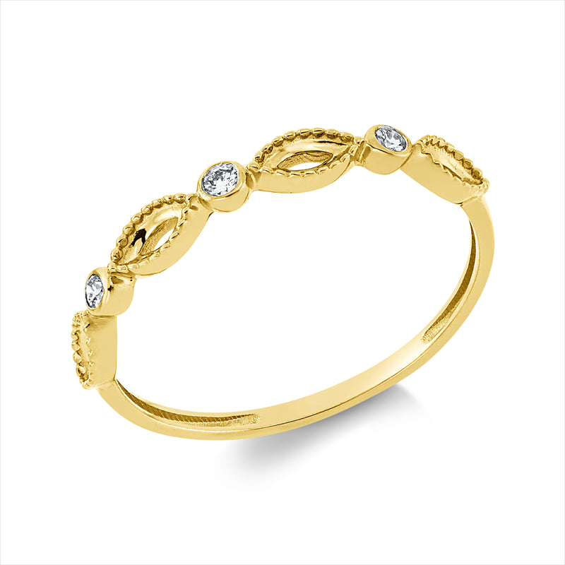 Ring    aus 750/-18 Karat Gelbgold mit 3 Diamanten 0