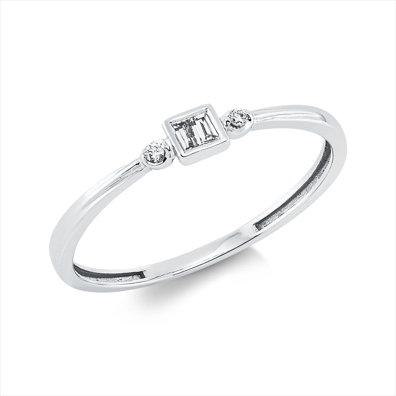 Ring    aus 750/-18 Karat Weißgold mit 4 Diamanten 0