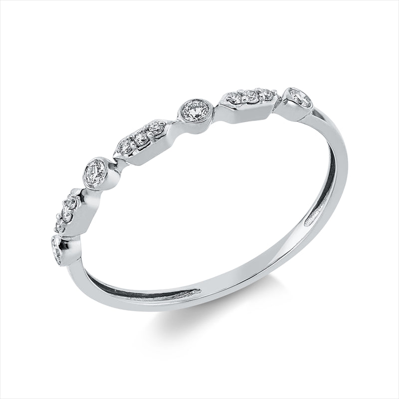 Ring    aus 750/-18 Karat Weißgold mit 13 Diamanten 0