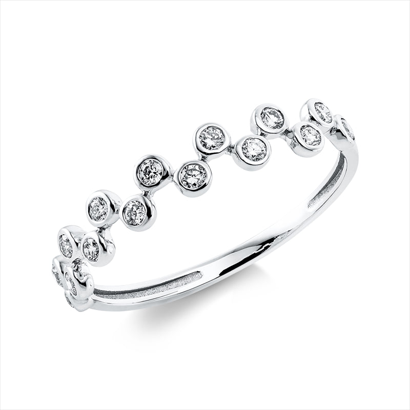 Ring    aus 750/-18 Karat Weißgold mit 15 Diamanten 0