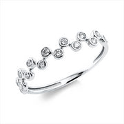 Ring    aus 750/-18 Karat Weißgold mit 15 Diamanten 0