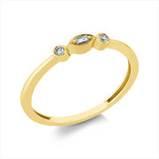 Ring    aus 750/-18 Karat Gelbgold mit 3 Diamanten 0