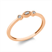 Ring    aus 750/-18 Karat Rotgold mit 3 Diamanten 0