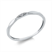 Ring    aus 750/-18 Karat Weißgold mit 1 Diamant 0