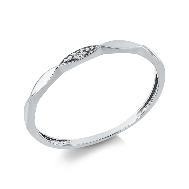 Ring    aus 750/-18 Karat Weißgold mit 1 Diamant 0