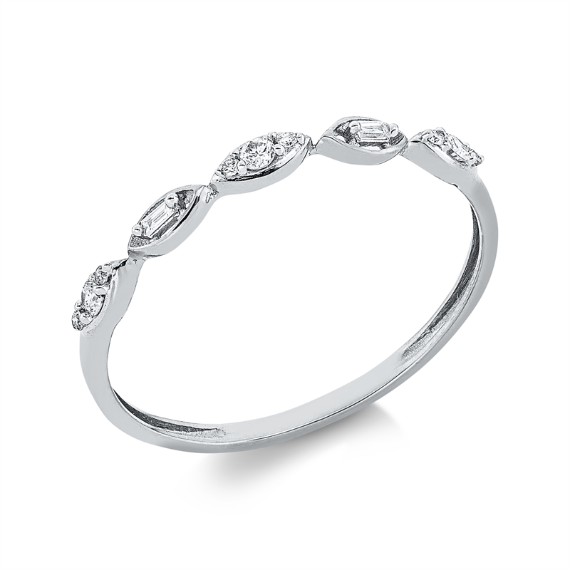 Ring    aus 750/-18 Karat Weißgold mit 11 Diamanten 0