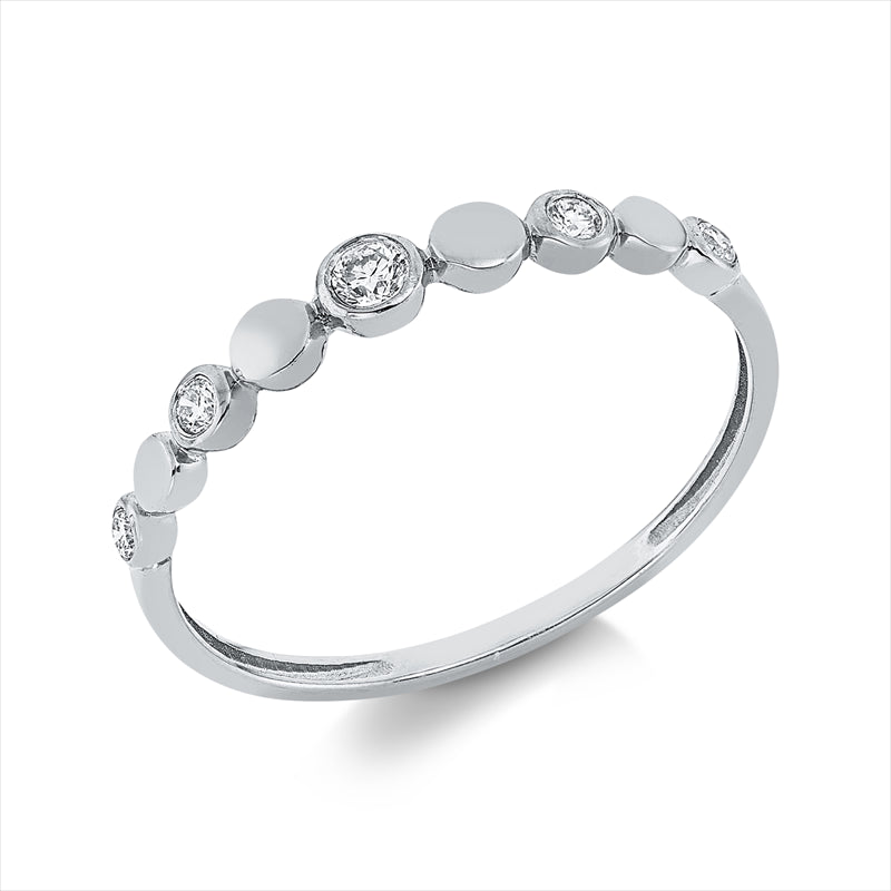 Ring    aus 750/-18 Karat Weißgold mit 5 Diamanten 0