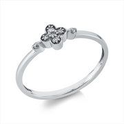 Ring    aus 750/-18 Karat Weißgold mit 7 Diamanten 0