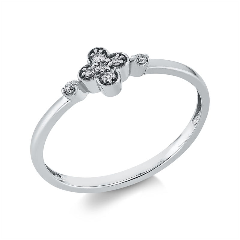 Ring    aus 750/-18 Karat Weißgold mit 7 Diamanten 0