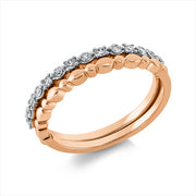 Ring    aus 750/-18 Karat Rotgold mit 15 Diamanten 0