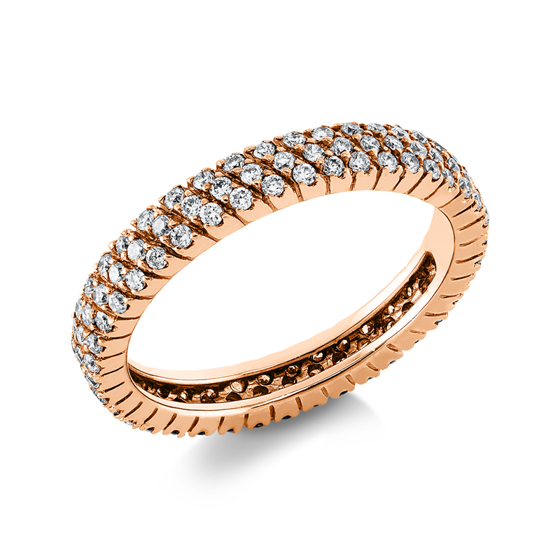 Ring    aus 750/-18 Karat Rotgold mit 120 Diamanten 0
