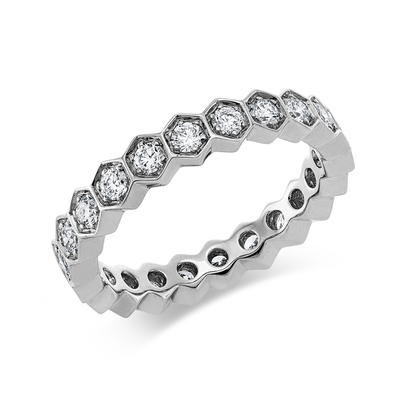 Ring    aus 750/-18 Karat Weißgold mit 22 Diamanten 0