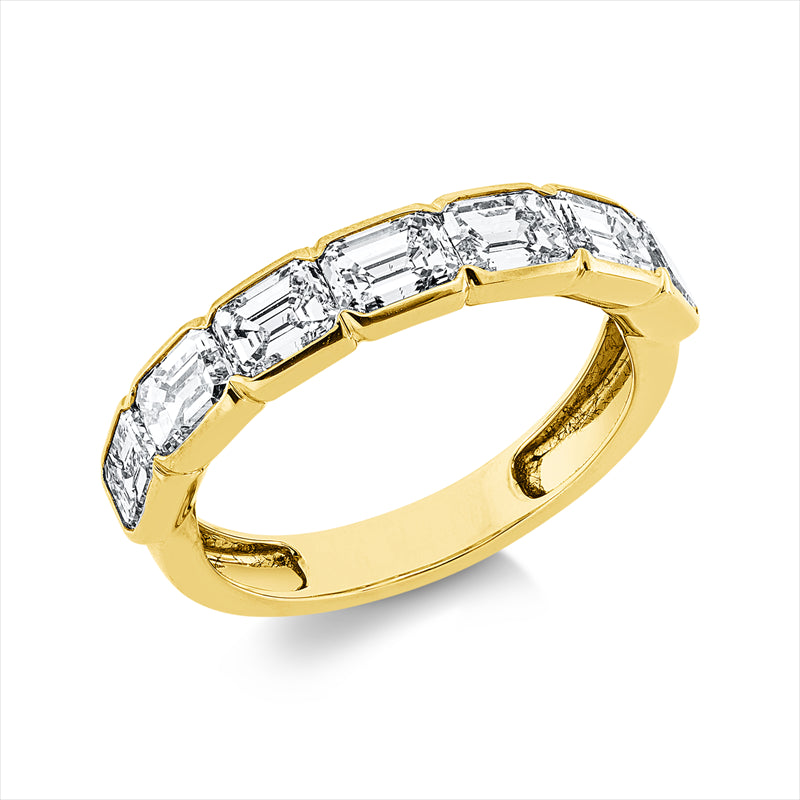 Ring    aus 750/-18 Karat Gelbgold mit 7 Diamanten 2