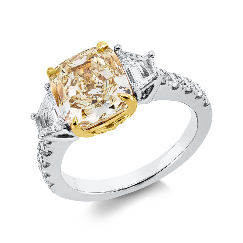 Ring    aus 750/-18 Karat Weißgold / Gelbgold mit 13 Diamanten 4