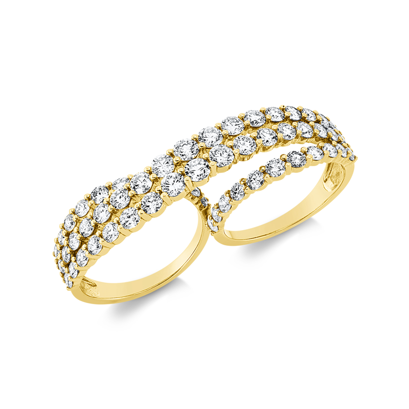 Ring    aus 750/-18 Karat Gelbgold mit 56 Diamanten 3