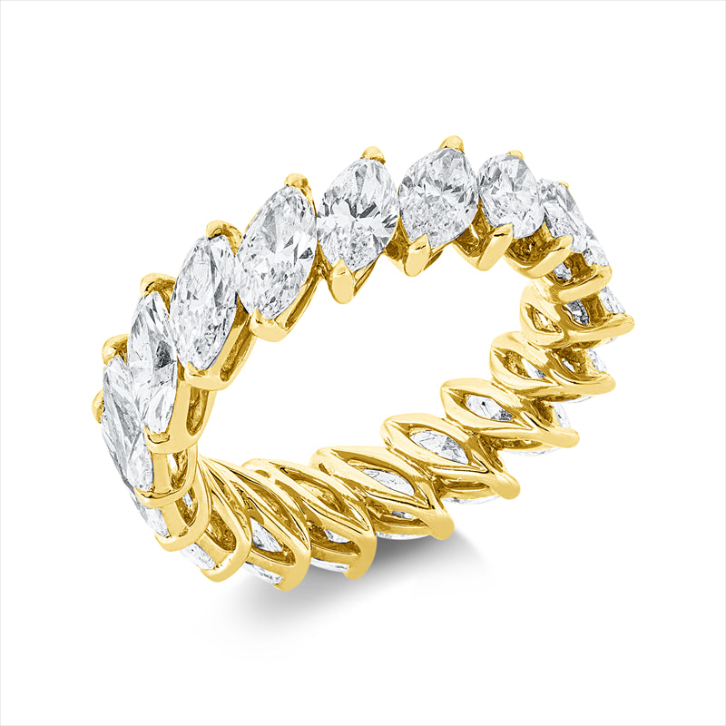 Ring    aus 750/-18 Karat Gelbgold mit 18 Diamanten 5