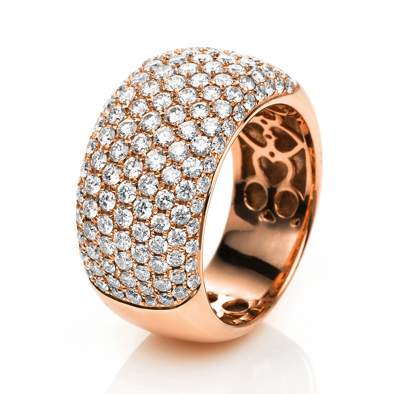 Ring    aus 750/-18 Karat Rotgold mit 149 Diamanten 2