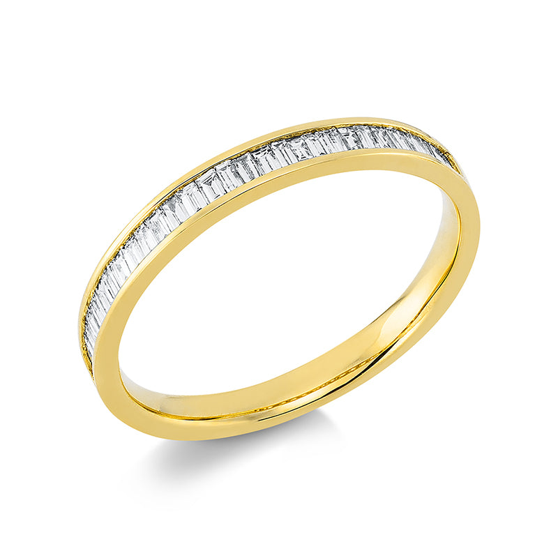 Ring - Memoire halb aus Gold mit Diamanten - 1H391