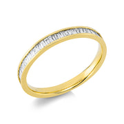 Ring - Memoire halb aus Gold mit Diamanten - 1H391