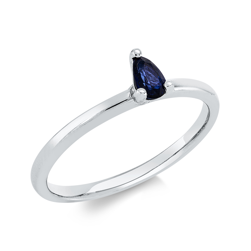 Ring mit Saphir  aus 750/-18 Karat Weißgold  