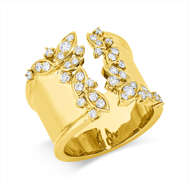 Ring    aus 750/-18 Karat Gelbgold mit 37 Diamanten 0