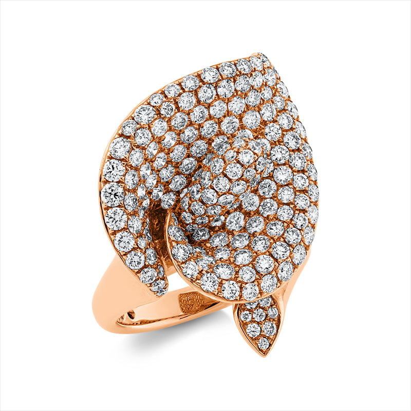 Ring    aus 750/-18 Karat Rotgold mit 184 Diamanten 3