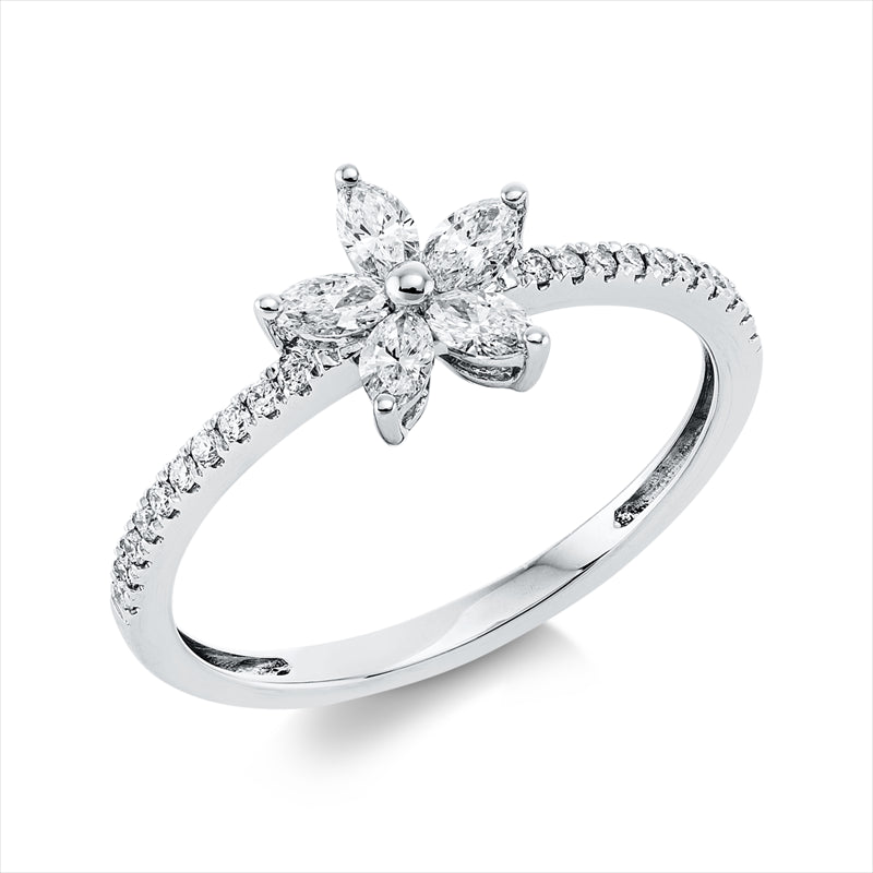 Ring    aus 750/-18 Karat Weißgold mit 25 Diamanten 0