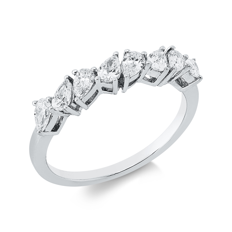 Ring    aus 750/-18 Karat Weißgold mit 8 Diamanten 0