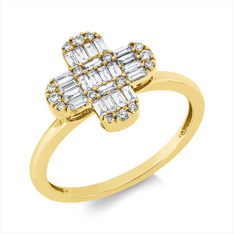 Ring    aus 750/-18 Karat Gelbgold mit 38 Diamanten 0