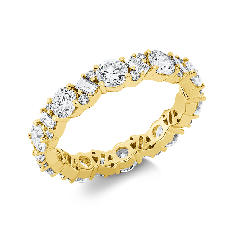Ring    aus 750/-18 Karat Gelbgold mit 40 Diamanten 2