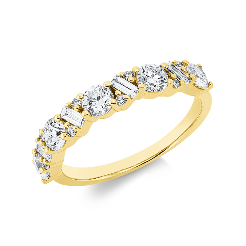 Ring    aus 750/-18 Karat Gelbgold mit 17 Diamanten 1