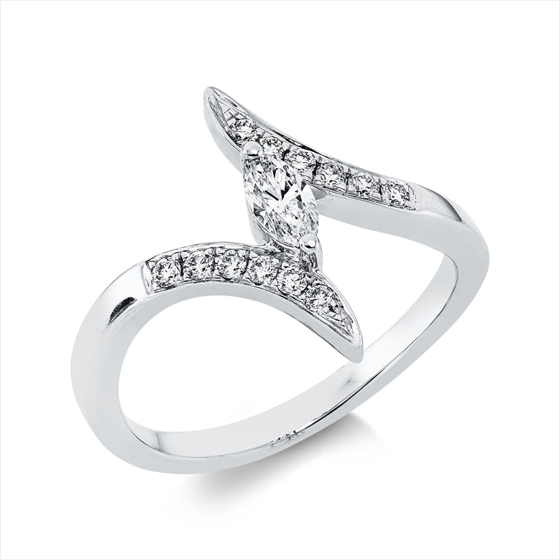 Ring    aus 750/-18 Karat Weißgold mit 13 Diamanten 0