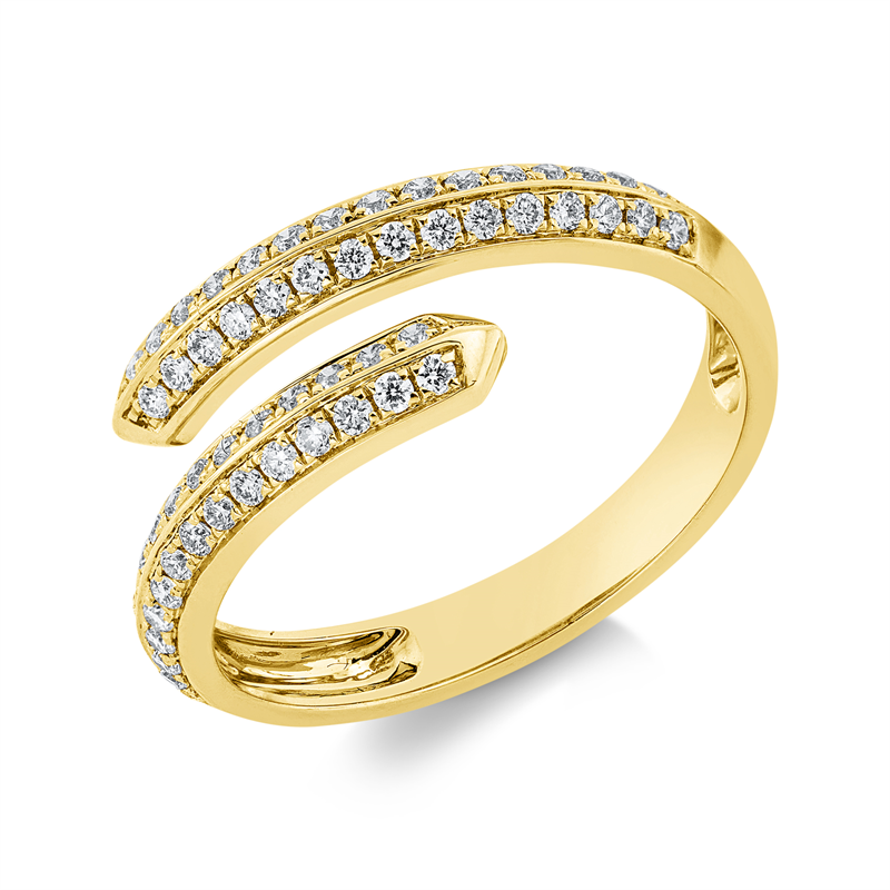 Ring    aus 750/-18 Karat Gelbgold mit 60 Diamanten 0