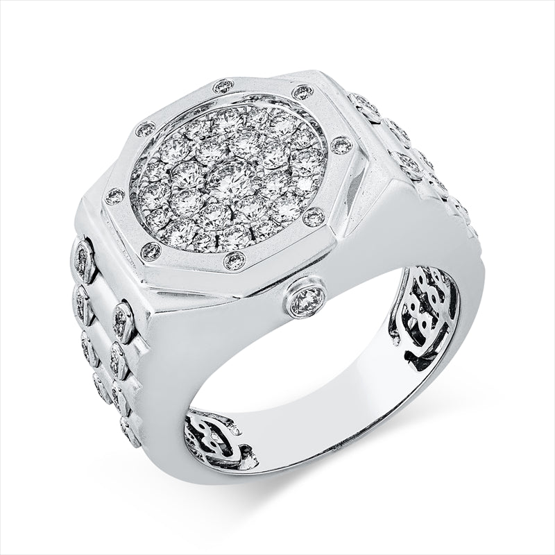 Ring    aus 750/-18 Karat Weißgold mit 66 Diamanten 0