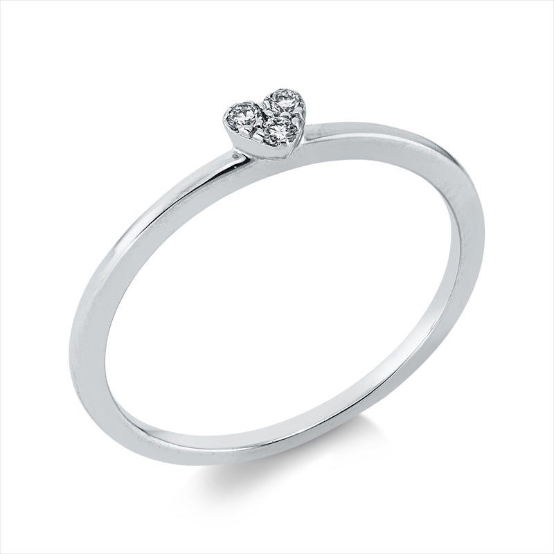 Ring    aus 750/-18 Karat Weißgold mit 3 Diamanten 0