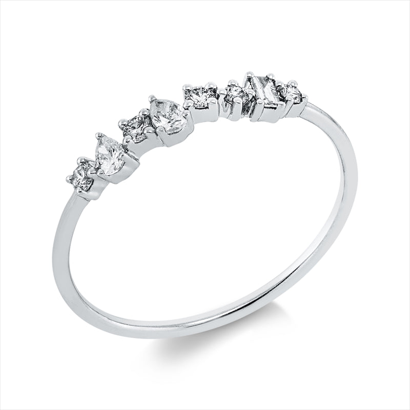 Ring    aus 750/-18 Karat Weißgold mit 8 Diamanten 0