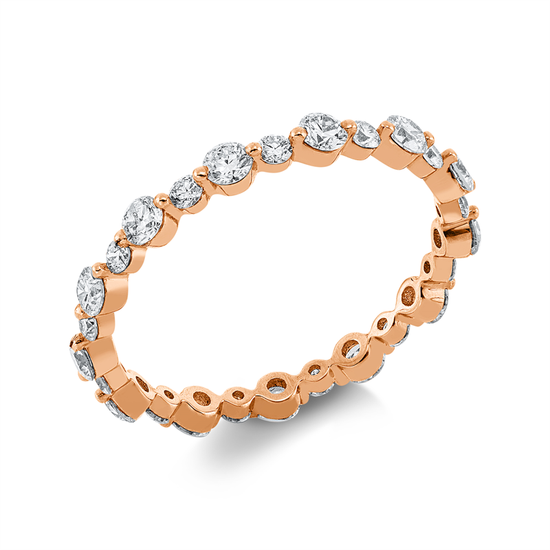 Ring    aus 750/-18 Karat Rotgold mit 26 Diamanten 0