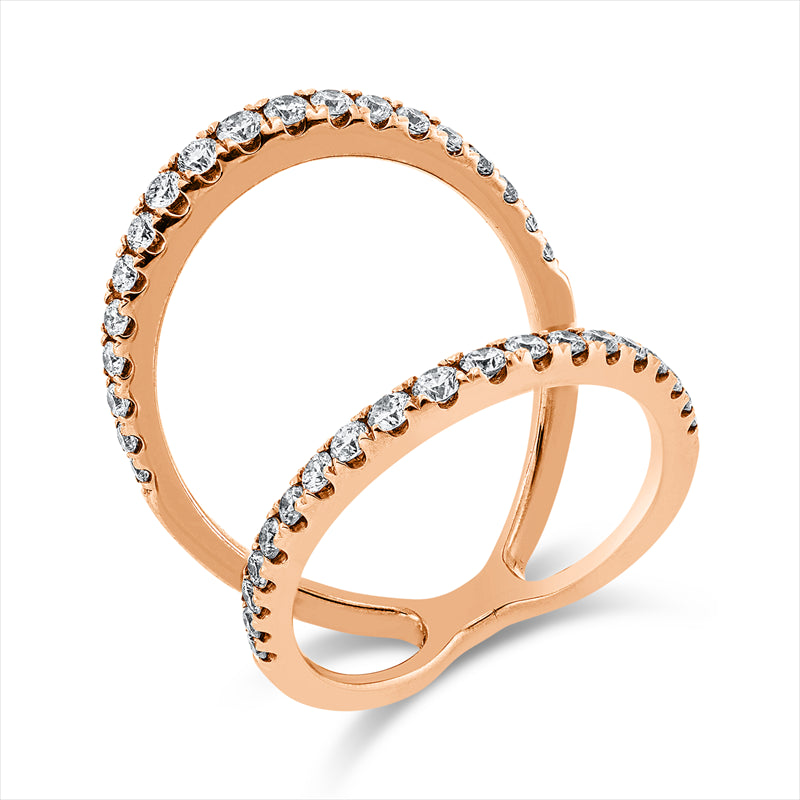 Ring    aus 750/-18 Karat Rotgold mit 38 Diamanten 0