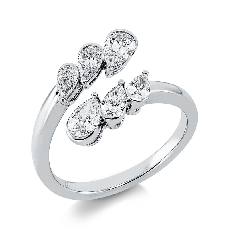 Ring    aus 750/-18 Karat Weißgold mit 6 Diamanten 1