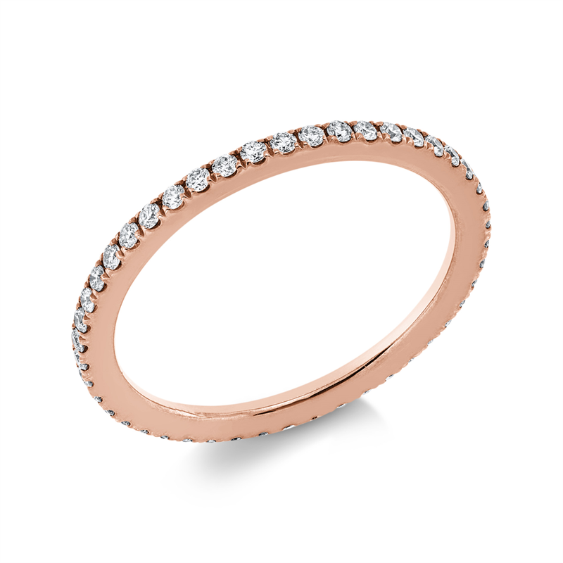 Ring    aus 750/-18 Karat Rotgold mit 46 Diamanten 0