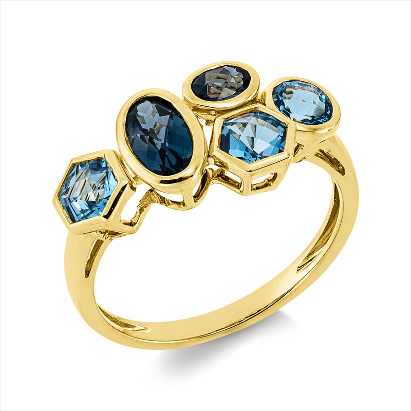 Ring mit Topas  aus 750/-18 Karat Gelbgold  