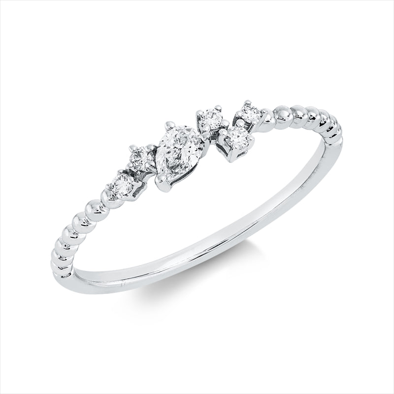 Ring    aus 750/-18 Karat Weißgold mit 6 Diamanten 0