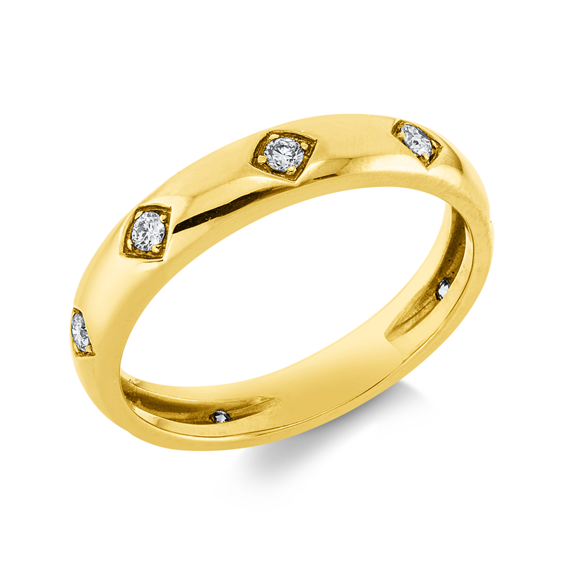 Ring    aus 750/-18 Karat Gelbgold mit 8 Diamanten 0