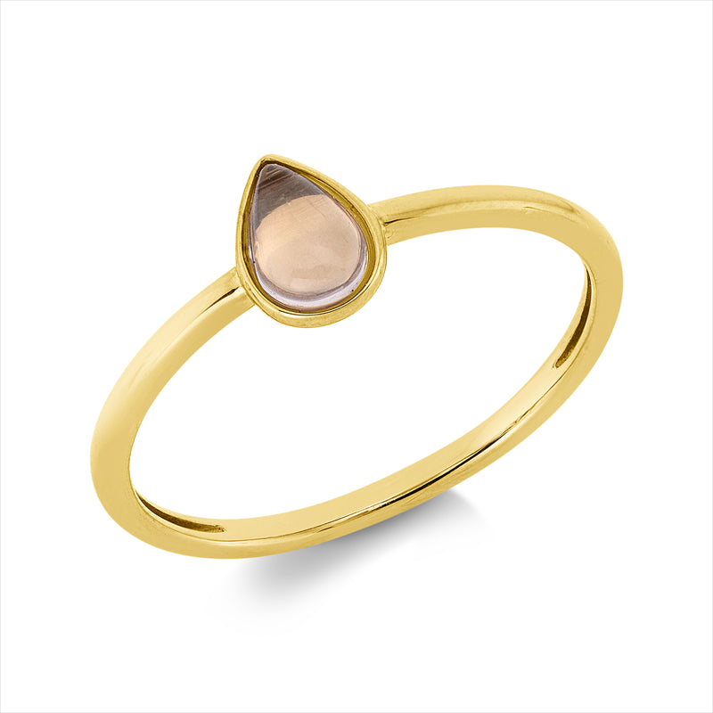 Ring mit Quarz  aus 750/-18 Karat Gelbgold  