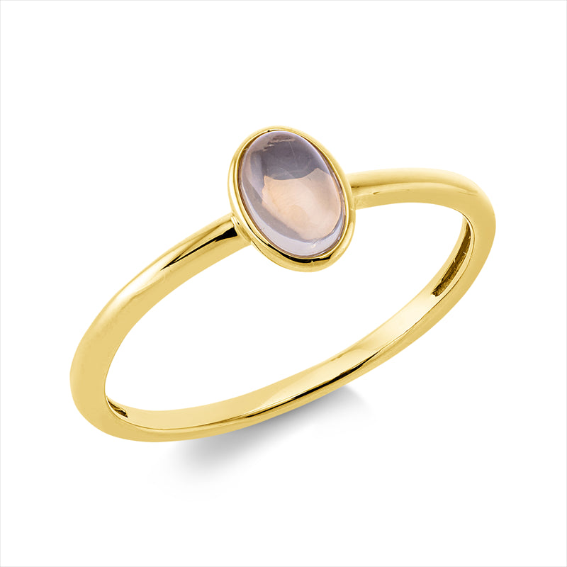 Ring mit Mondstein  aus 750/-18 Karat Gelbgold  