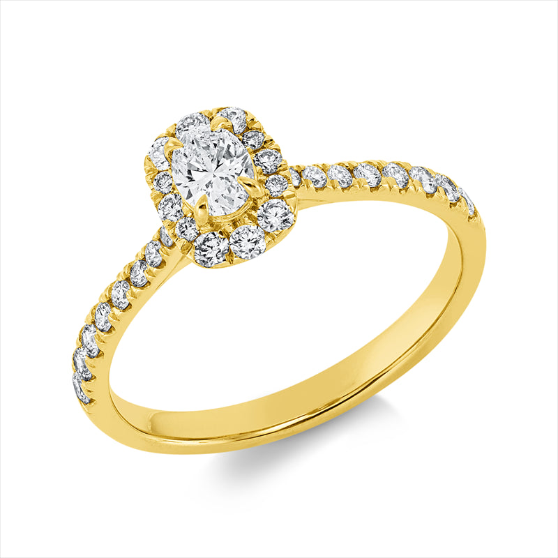 Ring    aus 750/-18 Karat Gelbgold mit 29 Diamanten 0