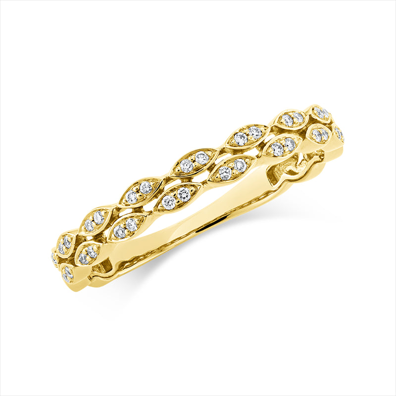 Ring    aus 750/-18 Karat Gelbgold mit 36 Diamanten 0