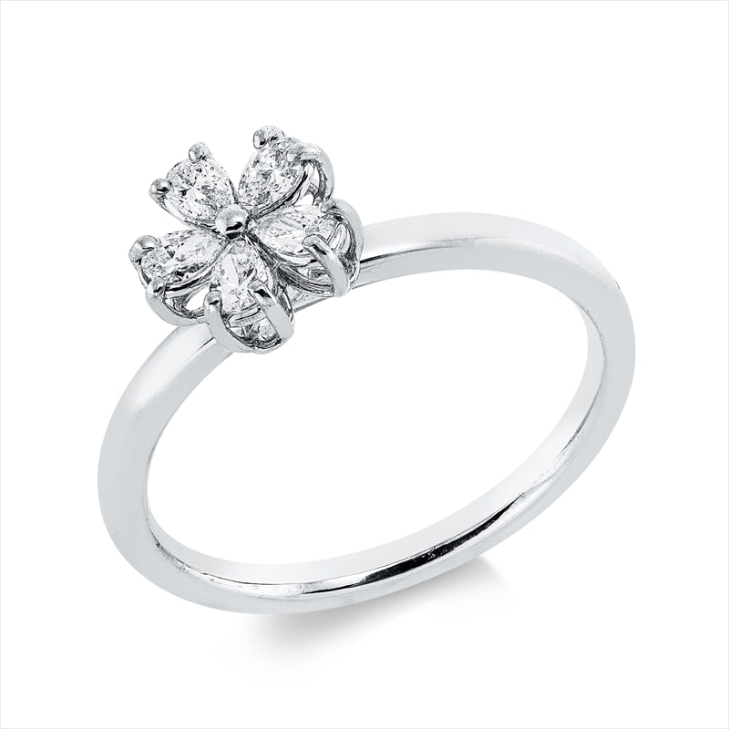 Ring    aus 750/-18 Karat Weißgold mit 5 Diamanten 0