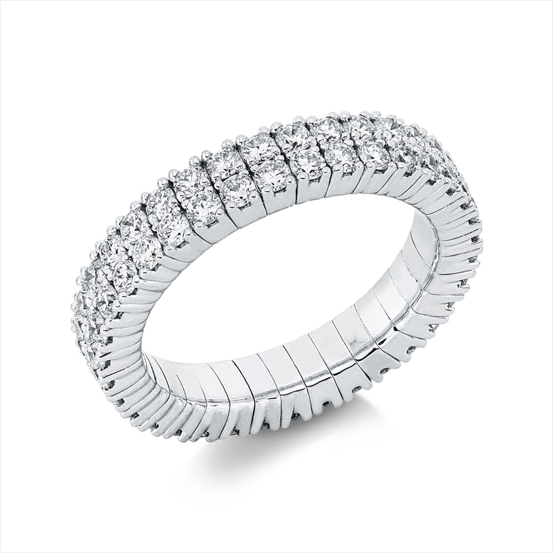 Ring    aus 750/-18 Karat Weißgold mit 70 Diamanten 1