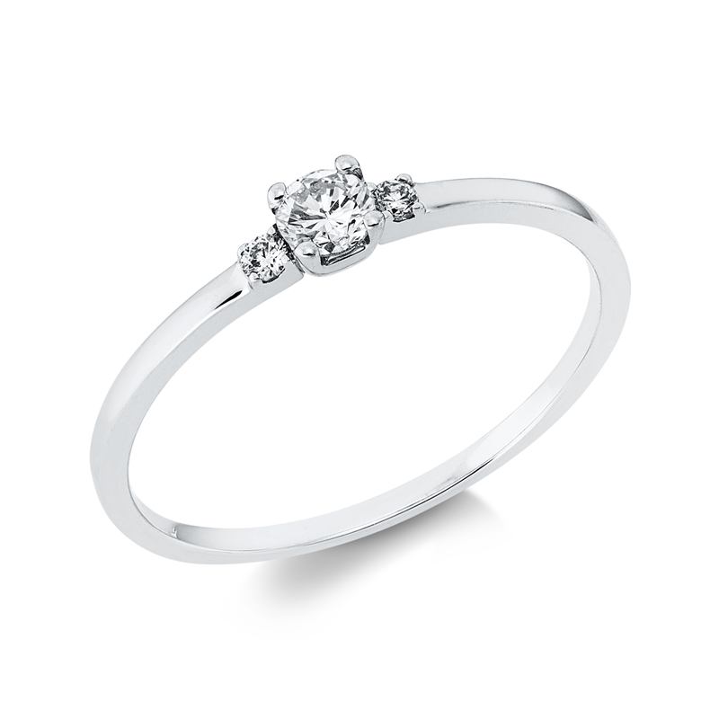Ring    aus 750/-18 Karat Weißgold mit 3 Diamanten 0